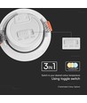 10-pack 7W Ø8,8cm LED downlight - Hål: Ø6,8 cm, CCT - 3 färgtemperaturer