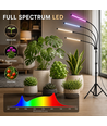 LEDlife växtlampa med stativ - 4 lampor, timer och fjärrkontroll