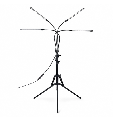 LEDlife växtlampa med stativ - 4 lampor, timer och fjärrkontroll