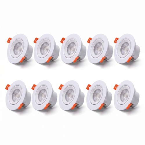 10-pack 7W Ø8,8cm LED downlight - Hål: Ø6,8 cm, CCT - 3 färgtemperaturer