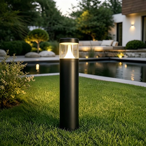 V-Tac Grå trädgårdslampa, rostfri - 110 cm, IP44 utomhus, E27 sockel, utan ljuskälla