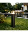 Svart trädgårdslampa - 15W, Ø16x100 cm, IP65 utomhus, inkl. ljuskälla