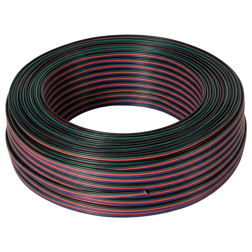 100m RGB-kabel - 4x0,35mm², 12-24V, för LED-strip