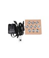 10-pack markspotlights med timer/sensor - 0,5W, rund, rostfritt stål, inkl. strömförsörjning