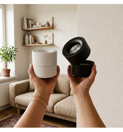 Vero 10W LED utanpåliggande spot i vit - RA98, dimbar, roterbar