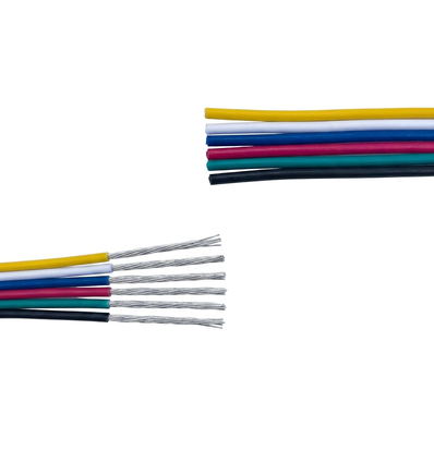 5m RGB+CCT-kabel för LED-strip - 6x0,35 mm², 12/24V