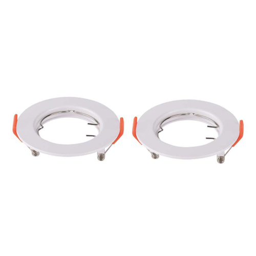 2-pack MR16/GU10 Downlight-kit - Utan ljuskälla, Blank vit, Hål: Ø6,3 cm, Mått: Ø8 cm