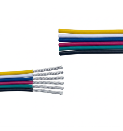 5m 1,2mm² RGBCCT kabel - 6-ledare (16AWG), 12V-24V för LED-strip