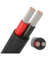 10m Kabel röd/svart, svart rund - 2x0,35mm², 12V-24V, för LED-strip