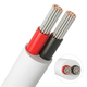 5m Kabel röd/svart, vit rund - 2x0,35mm², 12V-24V, för LED-strip