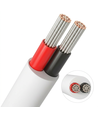 100m Kabel röd/svart, vit rund - 2x0,35mm², 12V-24V, för LED-strip