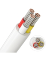 10m CCT-kabel, vit rund - 3x0,35mm², 12V-24V för LED-strip