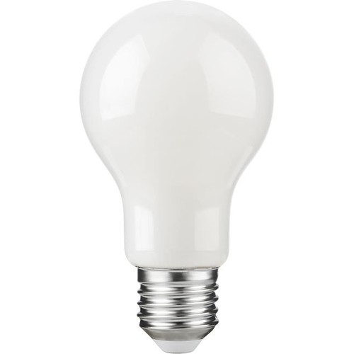E27 4,9W dimbar LED-lampa - A60, filament, opalglas, 2700K, 600lm