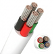 20m RGB-kabel, vit rund - 4x0,35mm², 12V-24V för LED-strip