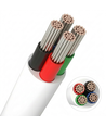 20m RGB-kabel, vit rund - 4x0,35mm², 12V-24V för LED-strip