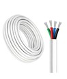 100m RGB-kabel, vit rund - 4x0,35mm², 12V-24V för LED-strip