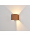 6W dimbar CUBIC PRO vägglampa - IP65, Corten, vidarekoppling, justerbar, fyrkantig, upp/ner, inne/ute, inkl. ljuskälla