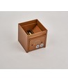 6W dimbar CUBIC PRO vägglampa - IP65, Corten, vidarekoppling, justerbar, fyrkantig, upp/ner, inne/ute, inkl. ljuskälla