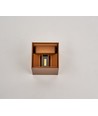 6W dimbar CUBIC PRO vägglampa - IP65, Corten, vidarekoppling, justerbar, fyrkantig, upp/ner, inne/ute, inkl. ljuskälla