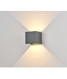 6W dimbar CUBIC PRO vägglampa - IP65, antracit, justerbar, upp/ner, inne/ute, inkl. ljuskälla