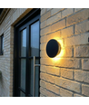 Dome 12W rund LED-vägglampa - IP65, CCT, svart