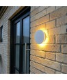 Dome 12W rund LED-vägglampa - IP65, CCT, vit