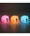 MOCHI Axolotl nattlampa i mjuk silikon - uppladdningsbar, färgskiftande + varmvit