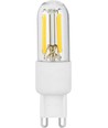 G9 3W dimbar LED-lampa - 6,6cm, 270lm, filament, klart glas, 2700K