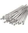 100x Rostfria Buntband - 4,6 x 200 mm, Stål, 100 st.