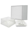 6 st. Troldtekt panel + ram - UGR19, 60x60, dimbar driver