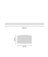 60cm LED-takarmatur, 15W - 100lm/W, CCT, vit, IP20