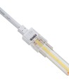Vattentät startkontakt för LED-strip - 8mm, enfärgad, IP68, 5V-24V, för SMD och COB