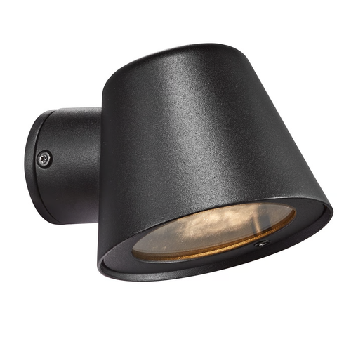 Norik GU10 vägglampa - IP54, svart, utomhus, utan ljuskälla