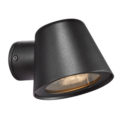 Norik GU10 vägglampa - IP54, svart, utomhus, utan ljuskälla
