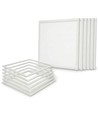 6x 60x60 Träbetongpanel + ram - Komplett set, 36W
