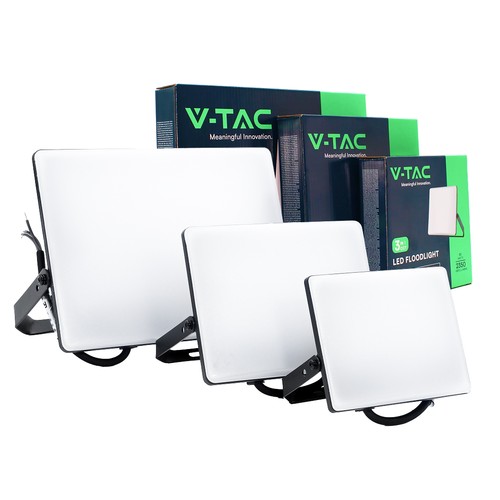 3-pack CCT strålkastare - 30,50,100W, 3 färgtemperaturer, frostad front, arbetslampa, utomhus