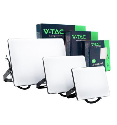 3-pack CCT strålkastare - 30,50,100W, 3 färgtemperaturer, frostad front, arbetslampa, utomhus