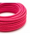5m textilsladd 2x0,75 mm² - 230V, rosenröd