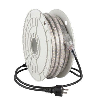 25m LEDlife arbetsljus LED-remsa på rulle - 230V, IP68, 168 LED/m, 9W/m, 1200 lm/m
