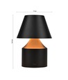 Laddningsbar LED-bordslampa - Svart, touch-dimbar, 3-i-1, IP20 inomhus