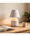 Laddningsbar LED bordslampa - Vit, touch dimbar, 3-i-1, IP20 inomhus