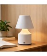 Laddningsbar LED bordslampa - Vit, touch dimbar, 3-i-1, IP20 inomhus