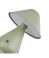 Laddningsbar LED-bordslampa - Grön, Ø16cm, 21,5cm hög, touch dimbar, 3i1, IP20 inomhus