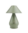 Laddningsbar LED-bordslampa - Grön, Ø16cm, 21,5cm hög, touch dimbar, 3i1, IP20 inomhus