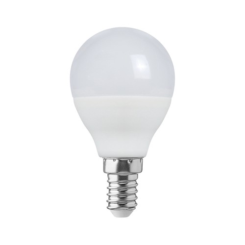 E14 6,5W LED-klotlampa - P45, 6500K, kallvit, plast