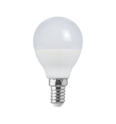 E14 6,5W LED-klotlampa - P45, 6500K, kallvit, plast