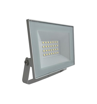 20W LED-strålkastare - IP65, vitt hölje, 6500K, utomhus