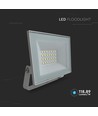 20W LED-strålkastare - IP65, vitt hölje, 6500K, utomhus