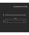 120cm 40W komplett LED-armatur - 6 års garanti, 120lm/W