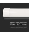 120cm 40W komplett LED-armatur - 6 års garanti, 120lm/W